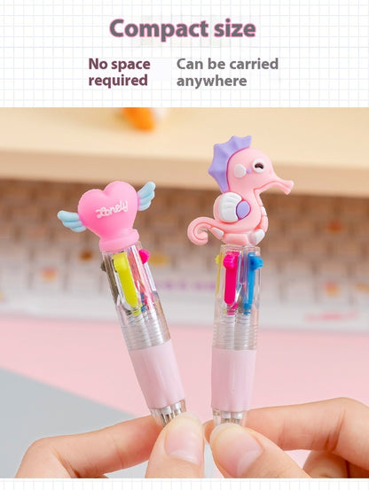 Fresh on the Scene at Buy Center: Cute Cartoon Cute Object Four-color Press Color Ballpoint Pen