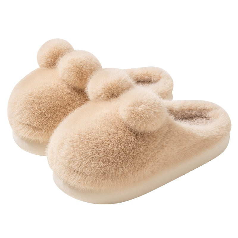 Cute Rabbit Indoor Home With Velvet Warmth Baotou EVA Anti Slip Slippers Buy Center