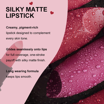 Buy Center Ultimate: 6 Color Matte Lipstick No Stain On Cup Waterproof And Durable