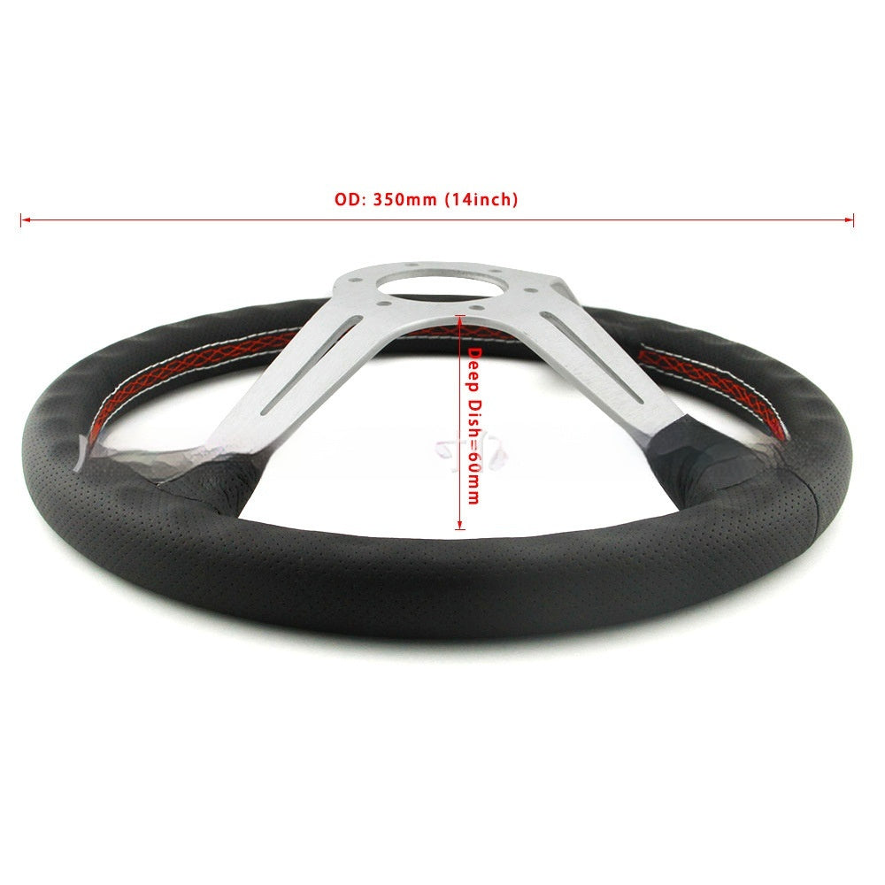 Hot New Items at Buy Center: Leather 14-inch Middle Concave Steering Wheel