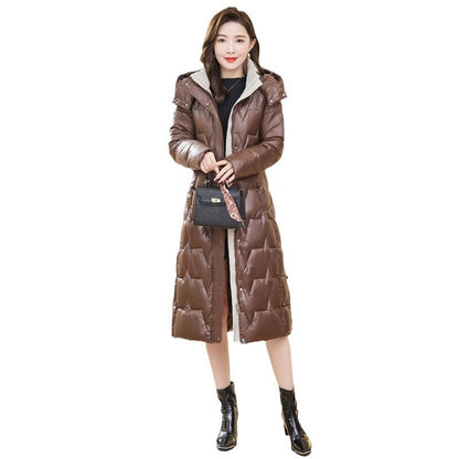 Down Cotton-padded Coat For Women Long Below The Knee Buy Center