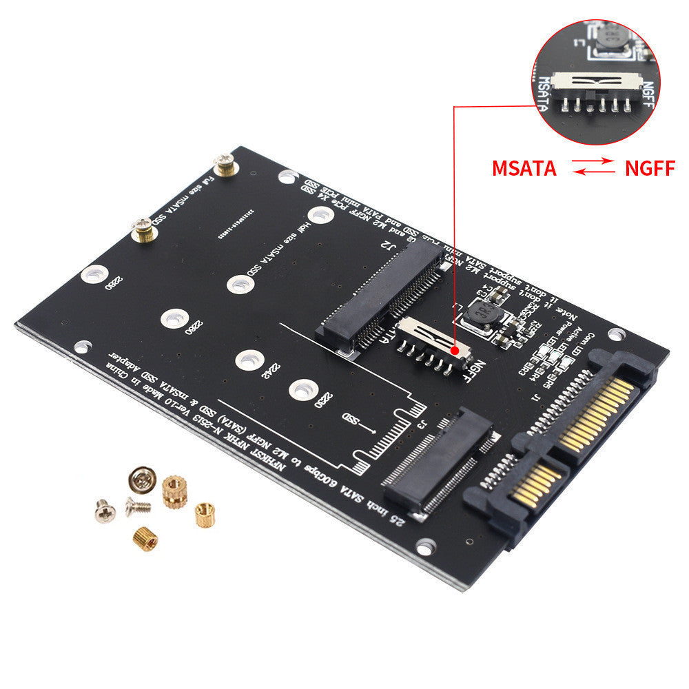 SATA3 To M2 NGFF MSATA SSD Conversion Card Adapter Card Switchboard