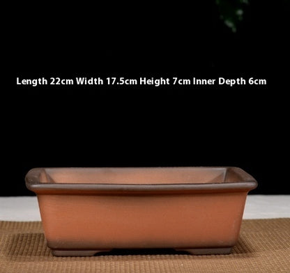 Trending Now at Buy Center: Purple Sand Bonsai Basin Antique Old Small Rectangular Square Basin