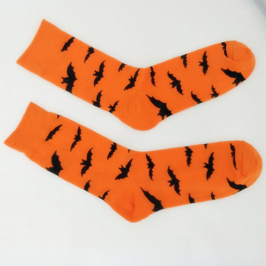 Halloween Cartoon Men's Middle Socks Bat