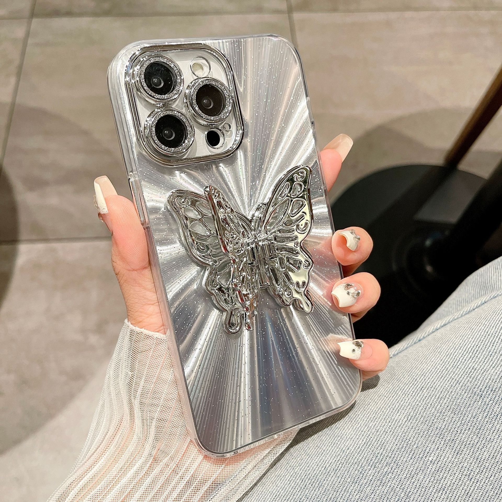 Just Arrived at Buy Center: Aurora Three-dimensional Butterfly Bracket Phone Case