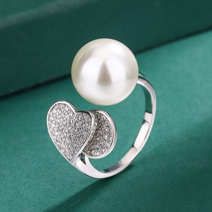 Buy Center Trend-Jewelry Suit Natural Freshwater Pearl Pendant Ring