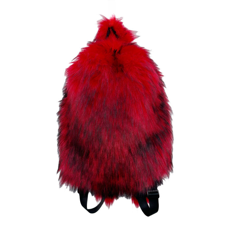 Fur Hot Girl Plush Backpack