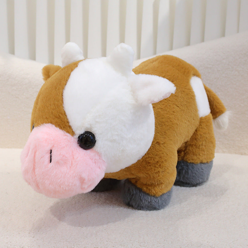 Fresh on the Scene at Buy Center: Cute Ranch Cow Doll Plush Toys Brown