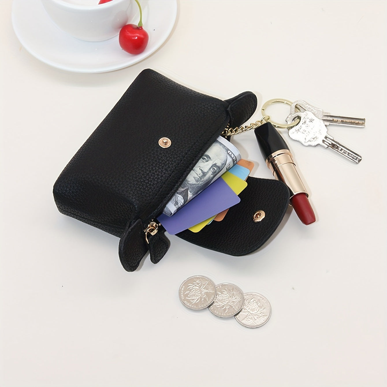 Buy Center Trend-Monochrome Wear-resistant Easy To Carry Key And COIN Case