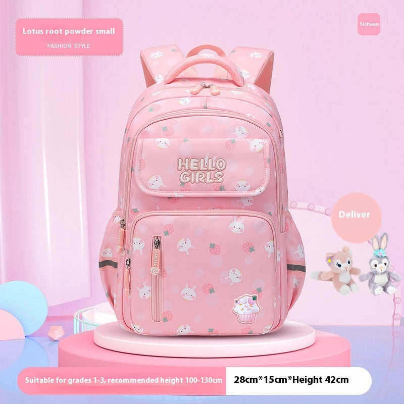 Fresh on the Scene at Buy Center: 6-12-year-old Primary School Children's Backpack Large Capacity Schoolbag Small Pink Pendant