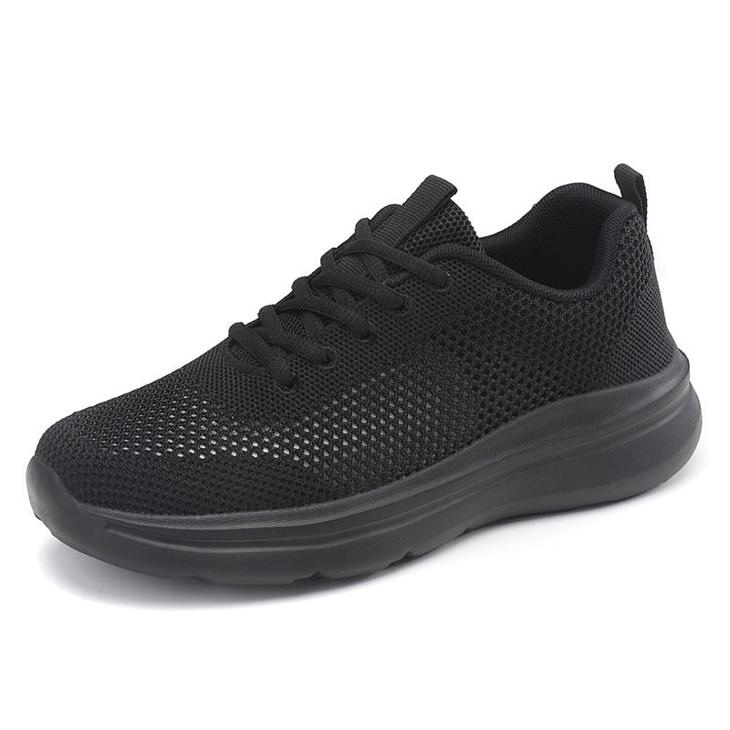 Buy Center Choice-Hollow Running Shoes Women's Mesh Breathable Sneaker Soft Bottom All Black