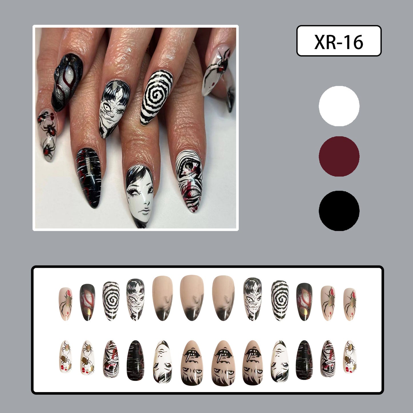 Fresh Arrivals at Buy Center: Medium Almond Wear Armor Nail Stickers XR16 Style