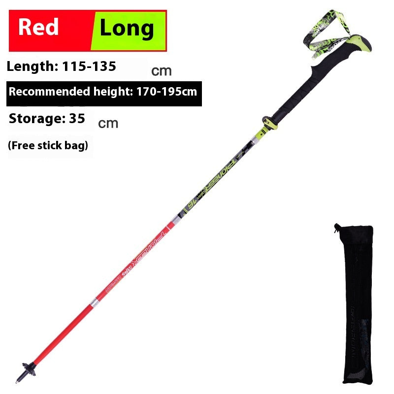 Fresh Arrivals at Buy Center: Carbon Fiber Folding Climbing Cane Red long style