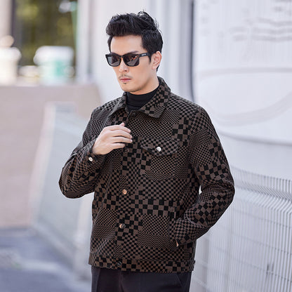 Light Luxury High Quality Jacket For Men Brown