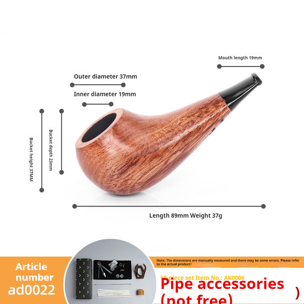 Fresh Arrivals at Buy Center: Costustoot Huanghua Pear Wood Pipe Wooden Hand Bucket Wooden Tobacco Pipe Ad0022