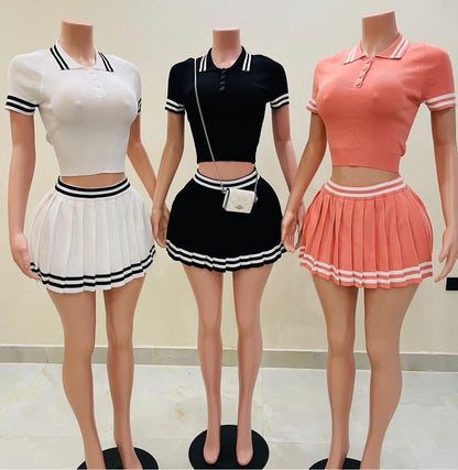 Newly Released at Buy Center: Casual Set Trendy Tops Pleated Skirt Two-piece Set