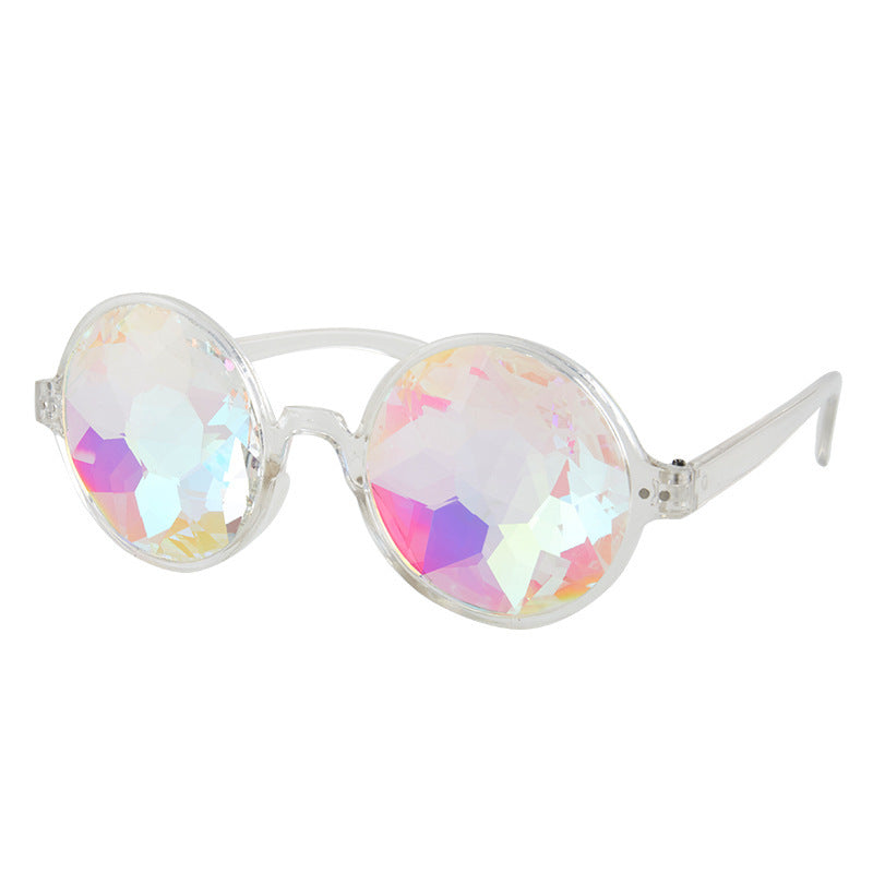 Shop Now at Buy Center-Kaleidoscope Concert Sunglasses Glass Faceted Mosaic Glasses