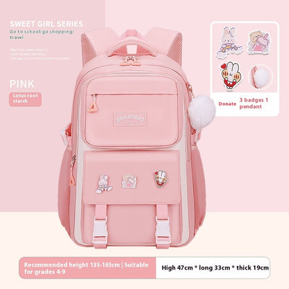 Student Schoolbag Large Capacity Burden Reduction Children Backpack