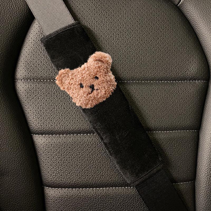 Hot New Items at Buy Center: Creative Cartoon Cloud Panda Universal Automobile Seat Belt Shoulder Protector Khaki Bear Standard