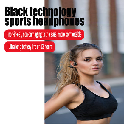 Hot New Items at Buy Center: Bone Conduction Headphones Waterproof Open Ear Wireless Earbuds Bluetooth Long Playtime Sports Headset With Mic Sweatproof Premium Sound Air Conduction Earphones For Running Sports Swimming