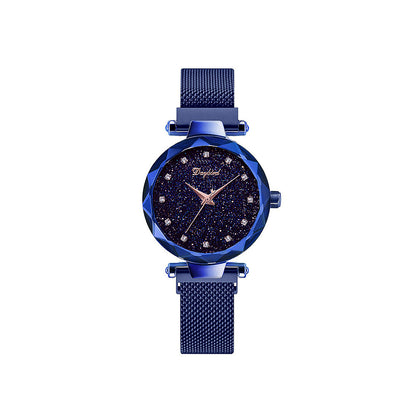 Montre à quartz magnétique étanche tendance Starry Sky Lady