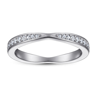 Buy Center Handpicked- Women's Pure Silver Full Circle Diamond Ring