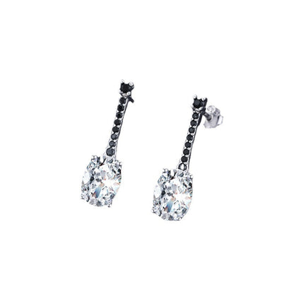 Now Available at Buy Center: All-match Oval Zircon Copper-plated Earrings