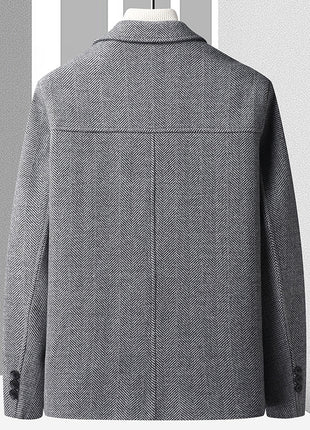 Men's Plush And Thick Woolen Coat