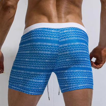 Men's Elastic Printed Swimming Trunks Buy Center