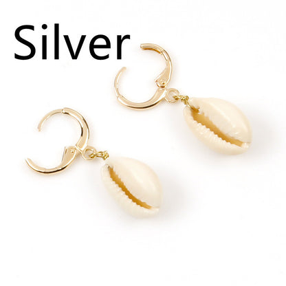 Buy Center Deal-Women's Fashion Shell Earrings Silver