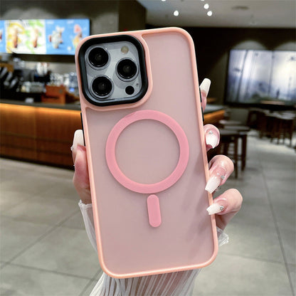 Newly Released at Buy Center: Skin-sensitive Magnetic Acrylic Frosted Phone Case Pink