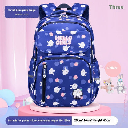 Fresh on the Scene at Buy Center: 6-12-year-old Primary School Children's Backpack Large Capacity Schoolbag Blue Plus Size Pendant