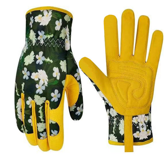 Microfiber Printing Gloves Flower Garden Planting Plucking Buy Center