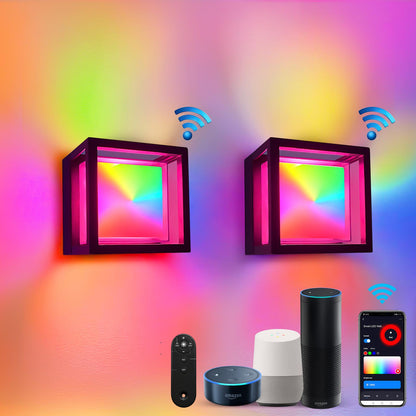 Newly Released at Buy Center: Outdoor Waterproof Wall Lamp Graffiti WiFi Magic Color Remote Control Voice Control