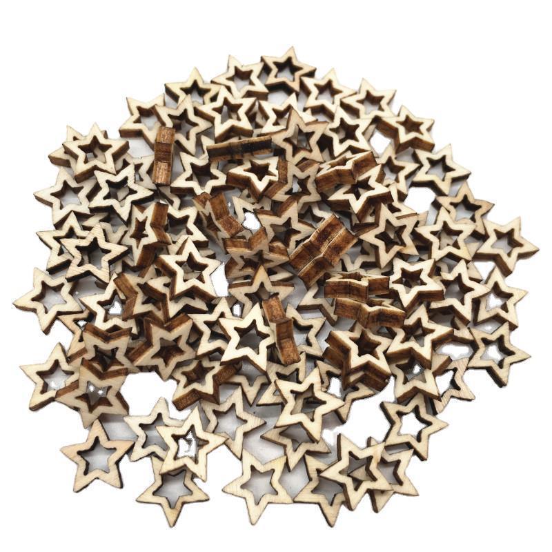 Newly Arrived at Buy Center: Wooden Crafts Five-pointed Star Hollow Handmade Accessories