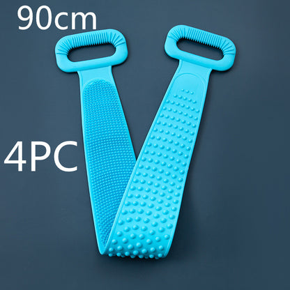 Hot New Items at Buy Center: Bath Towel Silicone Rubbing Back Towel 4PC Blue90cm