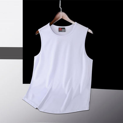 Fresh on the Scene at Buy Center: Wide Shoulder Sleeveless Training Wear Quick-drying Jersey White