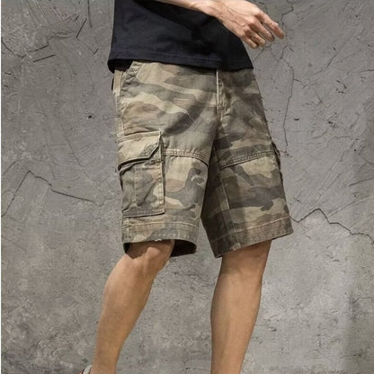 Newly Arrived at Buy Center: Summer Loose Five Points Casual Camouflage Workwear Shorts Men