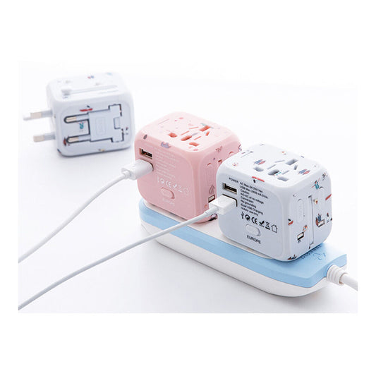 Fresh Arrivals at Buy Center: WorldWide Universal Outlet Travel Adapter UK EU US AU Multi Plug Charger W 2USB