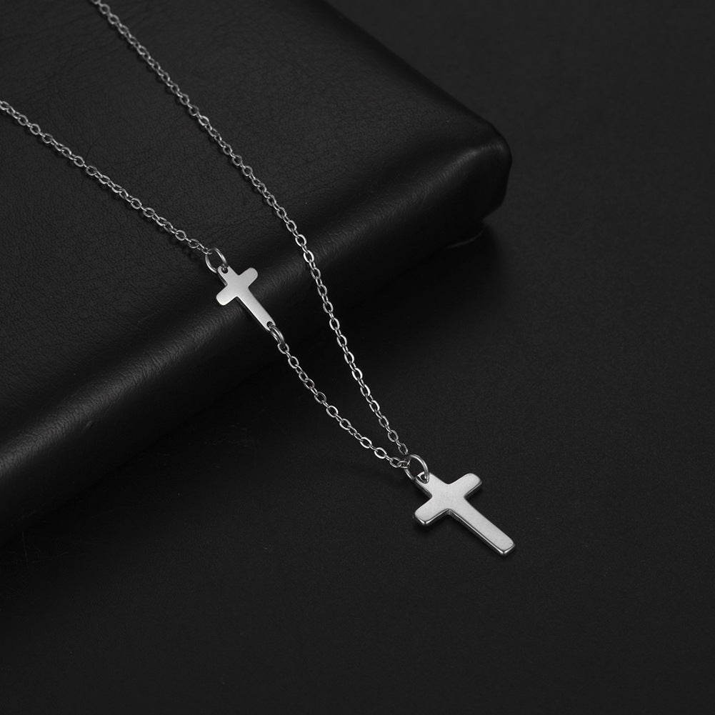 New Women's Stainless Steel Cross Necklace