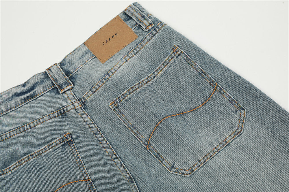 Newly Released at Buy Center: Fashion American Washed Worn Jeans Men