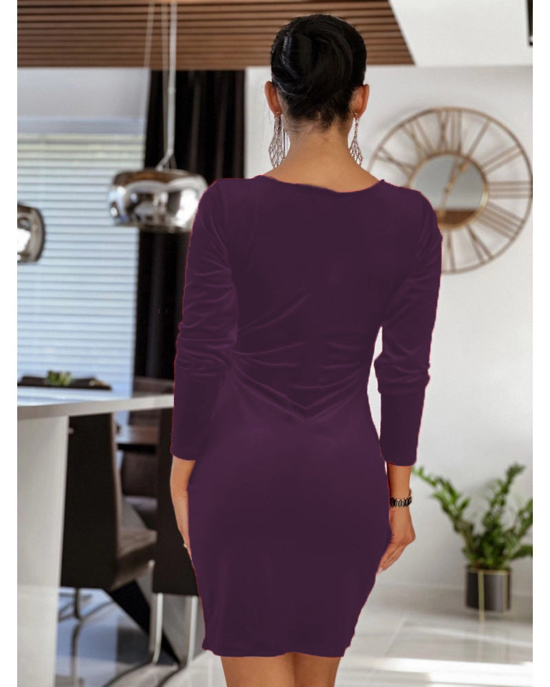 Hot New Items at Buy Center: Solid Color And V-neck Dress