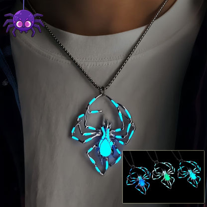 Buy Center Handpicked- Halloween Creative Stereo Luminous Spider Necklace Jewerly Glowing Night Fluorescence Antique Vintage Glow In The Dark For Men Women Gift Party Halloween Day Club