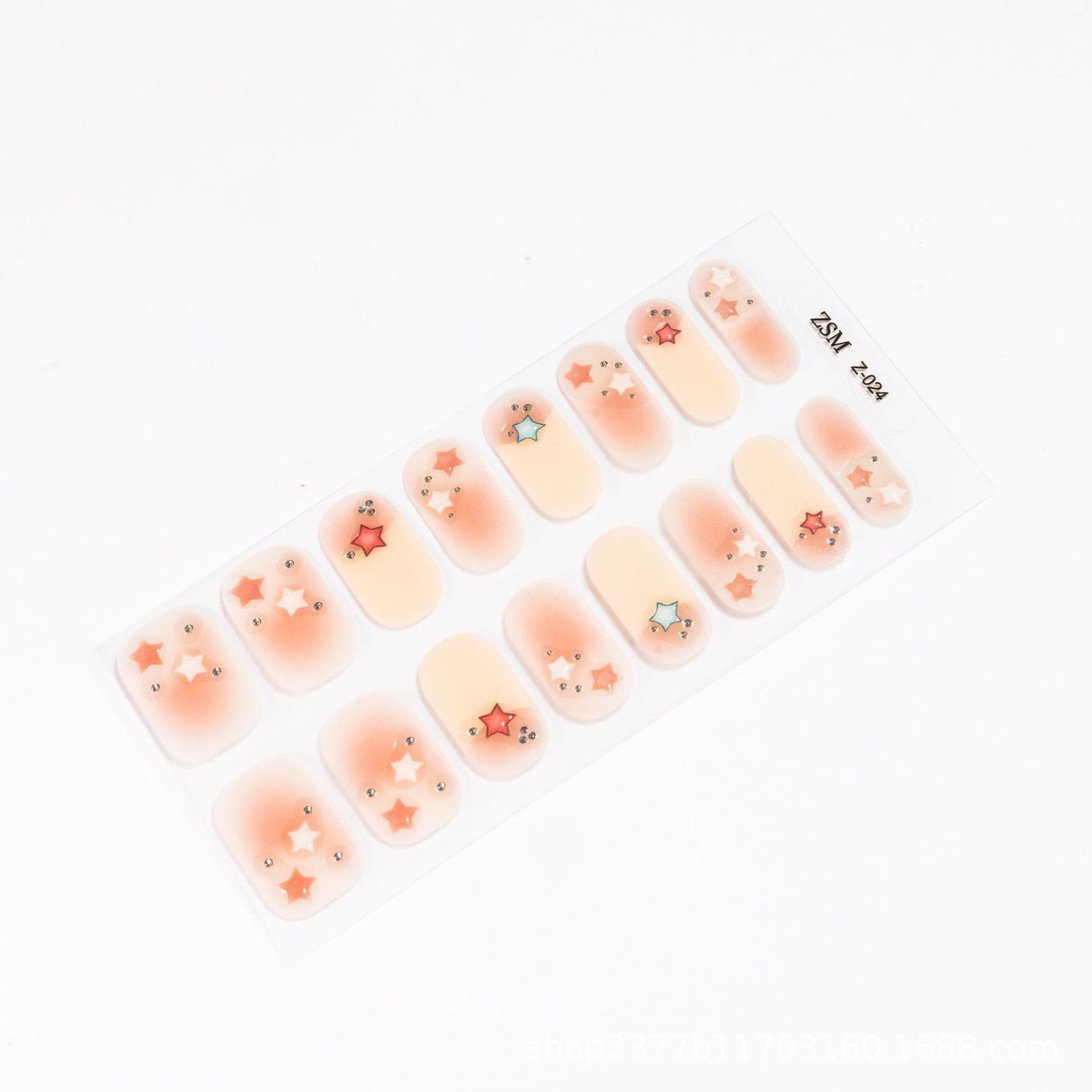 Fresh Arrivals at Buy Center: 16 Finger Diamond Nail Sticker 3D Waterproof Multicolor Z024