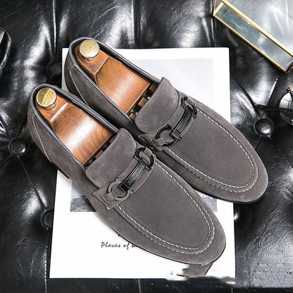 Just Arrived at Buy Center: Spring Men's Matte Leather Shoes Gray