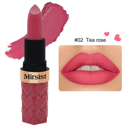 Buy Center Ultimate: 6 Color Matte Lipstick No Stain On Cup Waterproof And Durable #02 Tea rose Durable