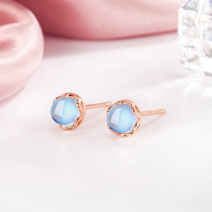 Female Minimalist Glass Moonstone Earrings Buy Center