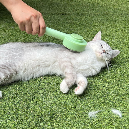 New 2-in-1 Grooming Brush Hair Remover Brush And Deshedding Brush For Indoor Long Haired Cats And Shedding Cats And Dogs Quick To Clean And Washable Easy Storage Suspension