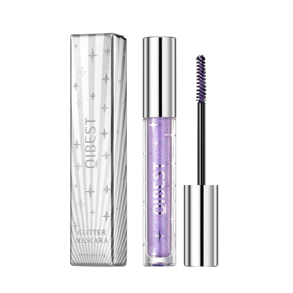 Mascara à paillettes violettes, mascara diamant, épais, brillant, recourbe-cils, extension, maquillage, imperméable, séchage rapide, paillettes, yeux, noir