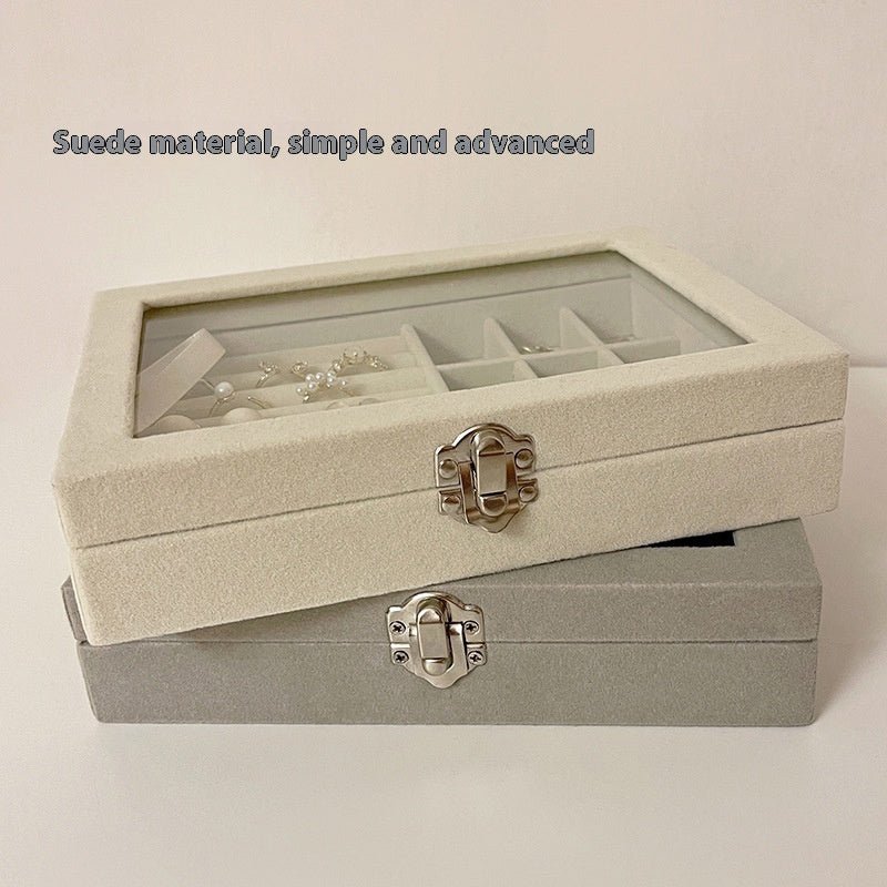 Fresh Arrivals at Buy Center: Large Capacity Flannel Jewelry Box Ring Necklace Finishing Box